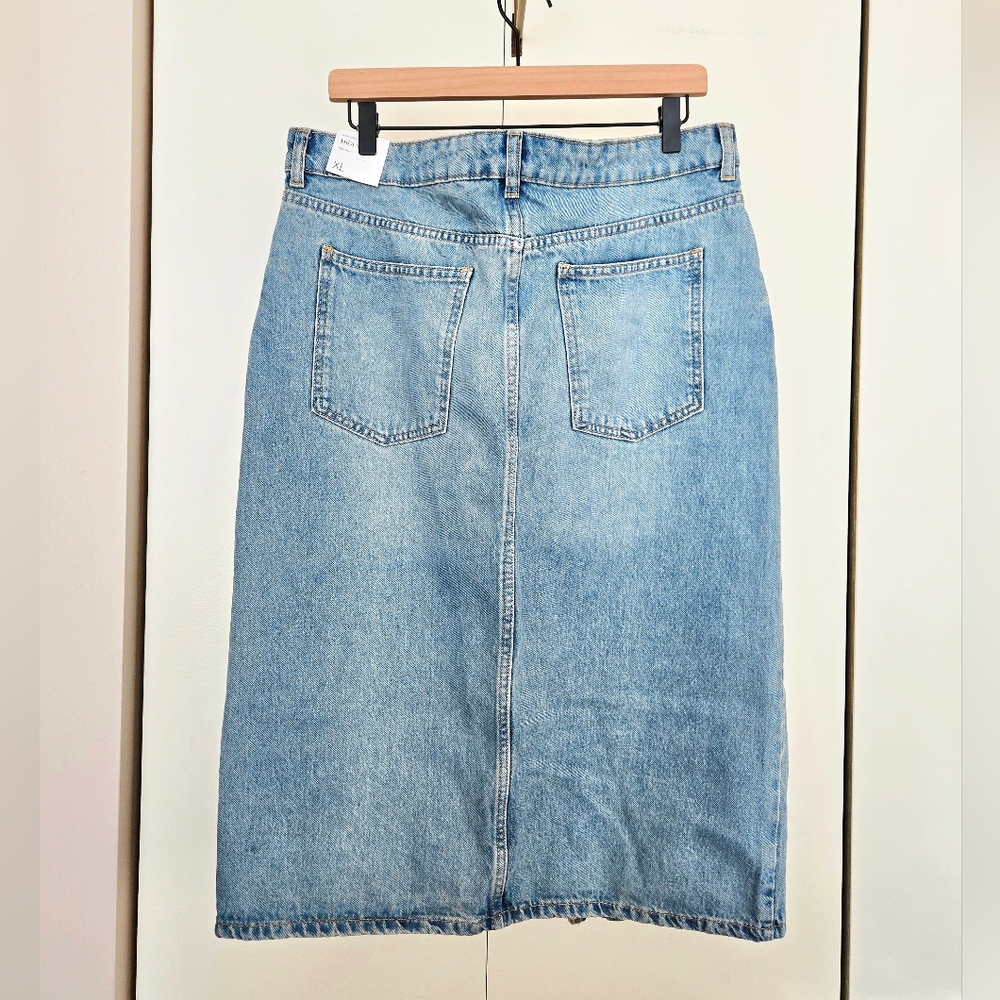 Mango Women's Light Blue Denim Midi Skirt - Picture 2 of 2